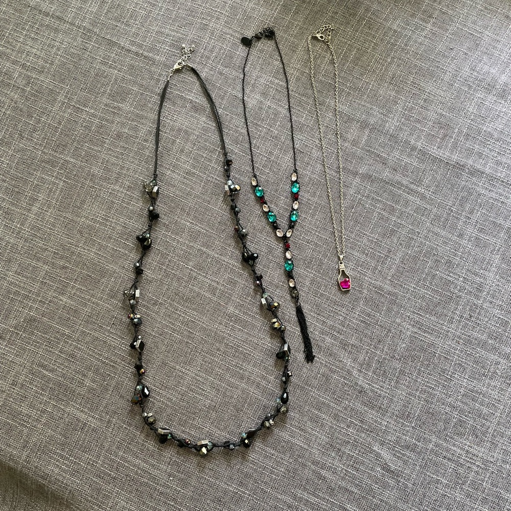 3 costume necklaces